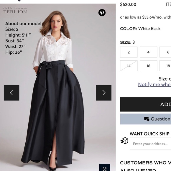 TERI JON gown (one piece) - Picture 5 of 7